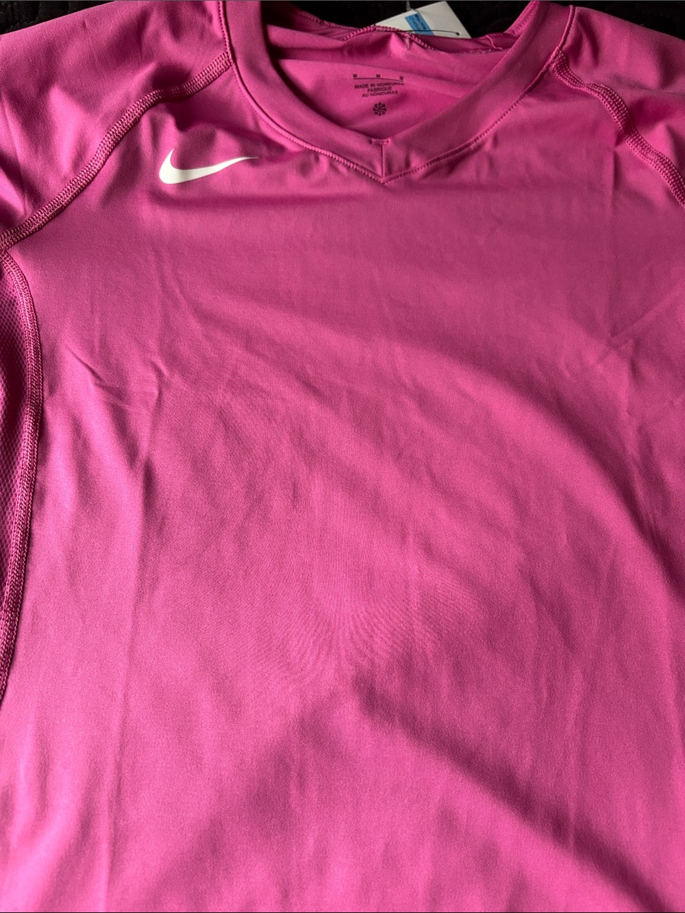 Nike Kids Hot Pink Dri-FIT Athletic Top with White Swoosh